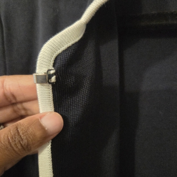 Ming Wang Women's Blue/White Blazer Cardigan.  Size XL Preppy Office Classic - Picture 6 of 8